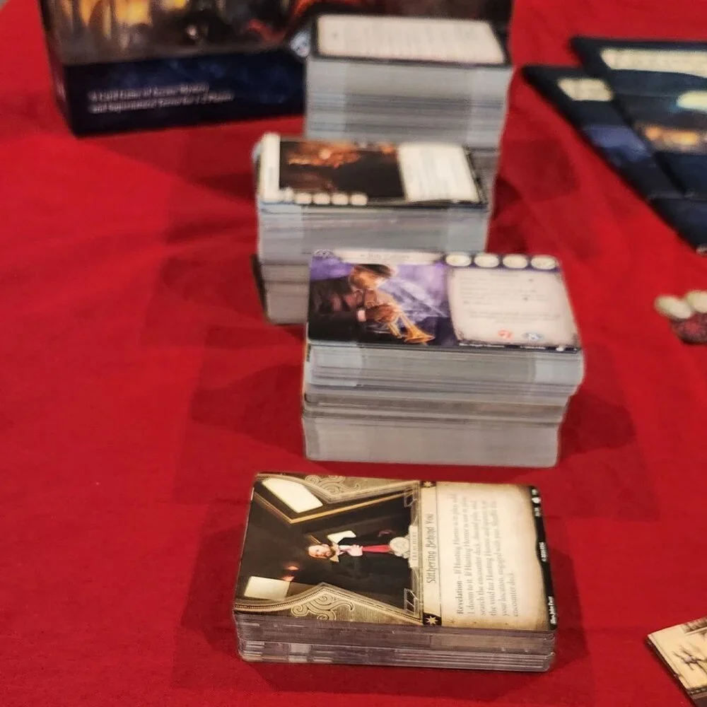 Arkham Horror Card Game with Extra Decks, Horror Fantasy game Pre-owned perfect